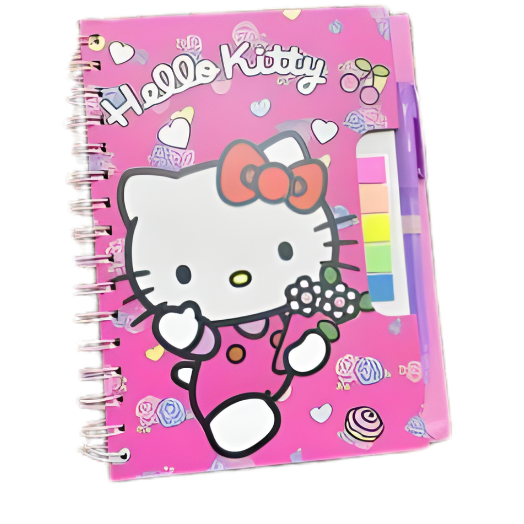 Spiral Sanrio Diary With Pen & Sticky Notes A5