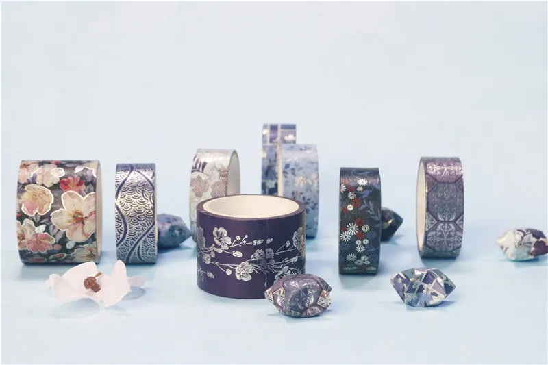Blue Floral Washi Tape