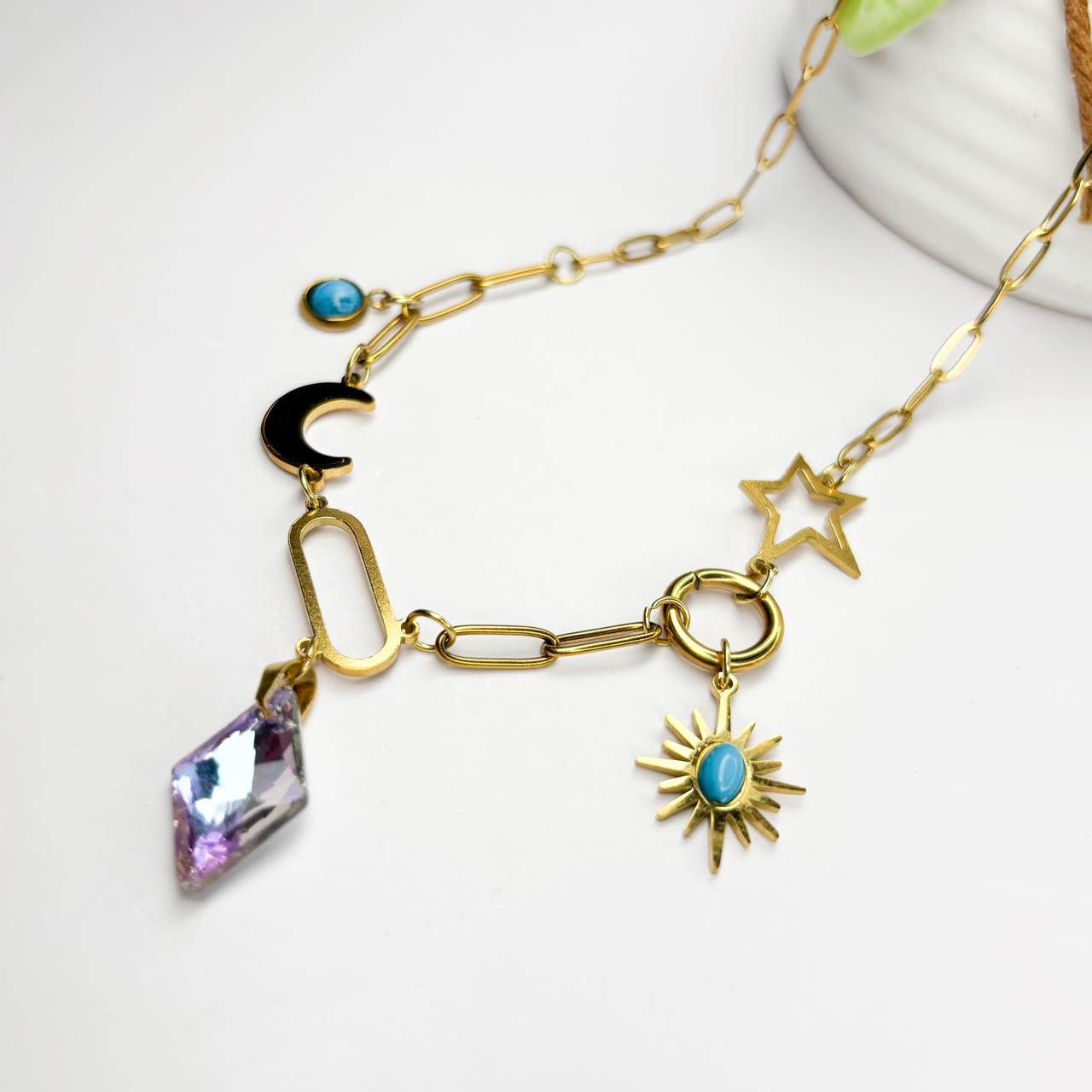 Coastal Cosmos Charm Necklace