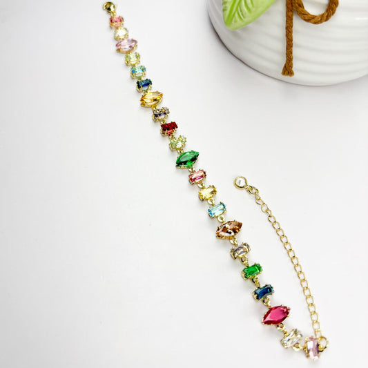 Multi Stone Crystal Bracelet