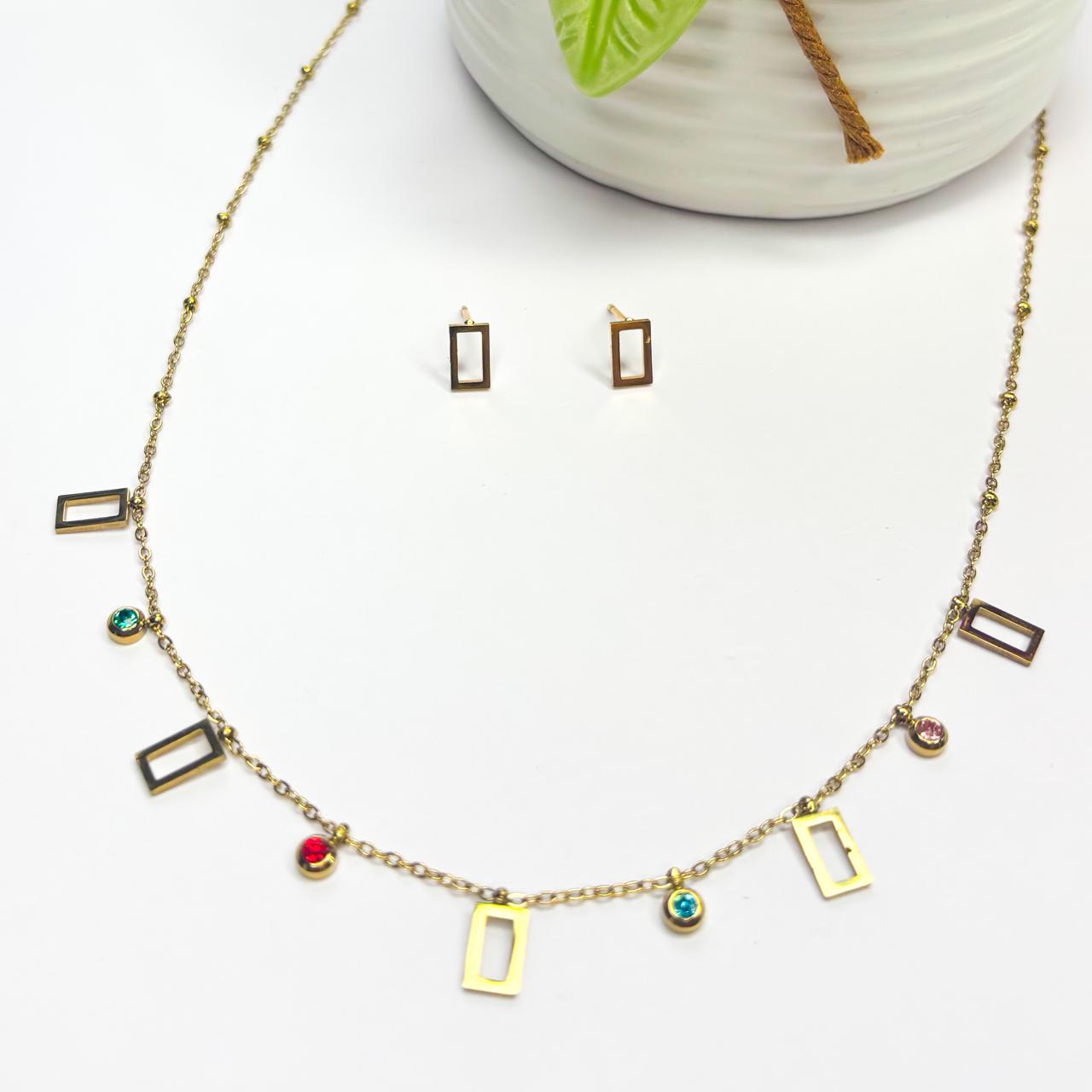 Prism Frame Necklace Set