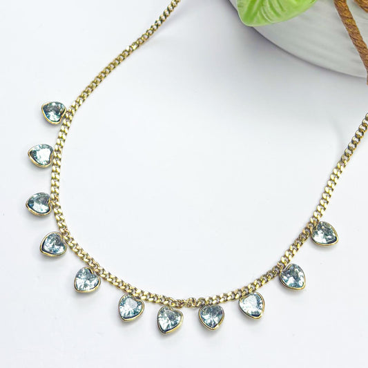 Crystal Hearts Necklace