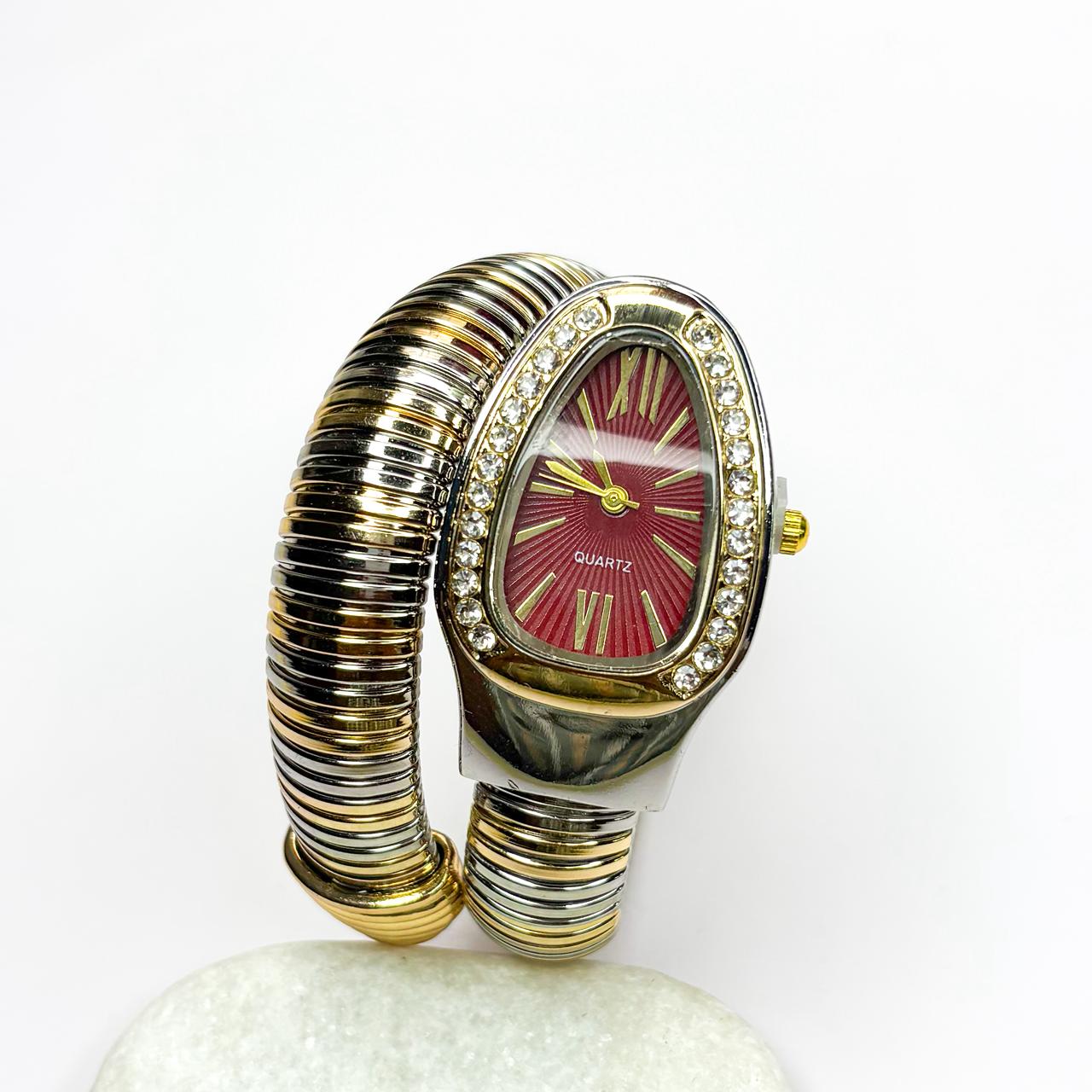 Serpenti Snake Watch Dual-Tone (Maroon Dial)