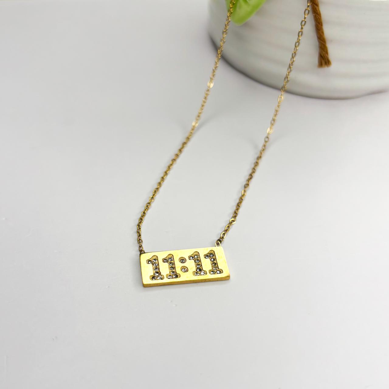 11:11 Wish Necklace with Stones