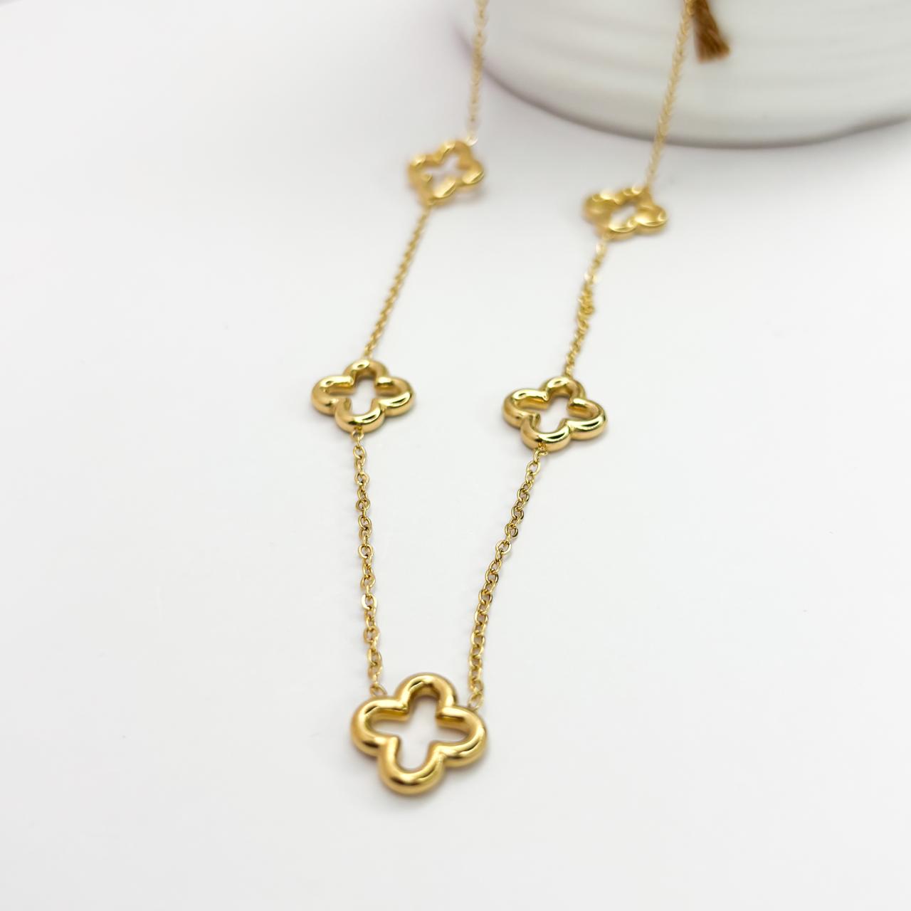 Gold Multi Clover Necklace