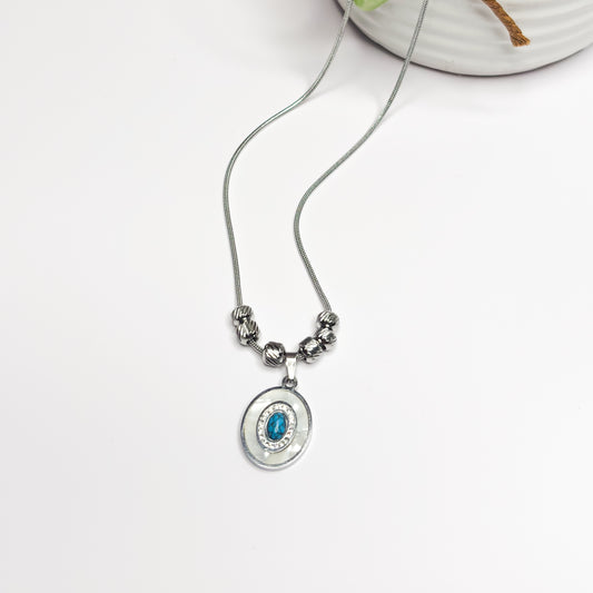 Blue Nova Pendant Necklace