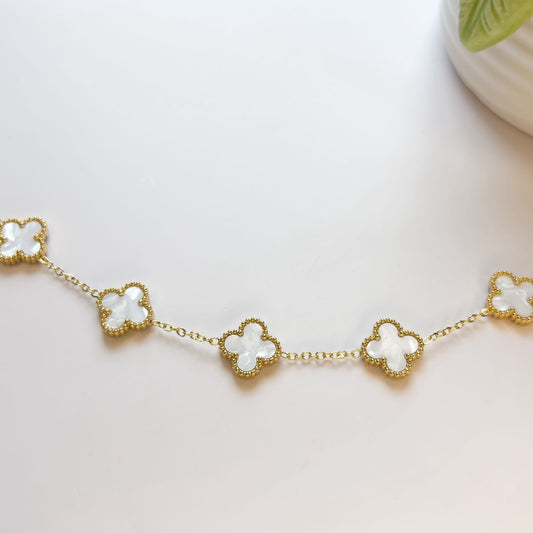 Clover Bracelet - White