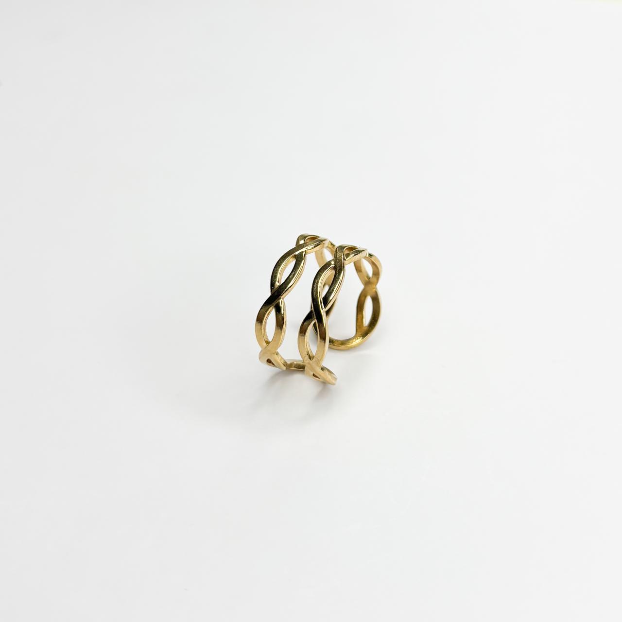 Double Layer Rope Statement Ring
