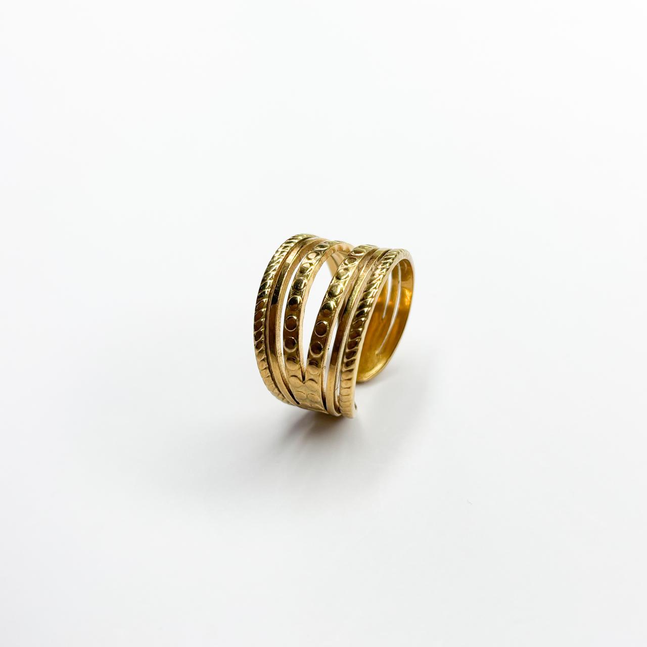 Obsidian Statement Stack Ring