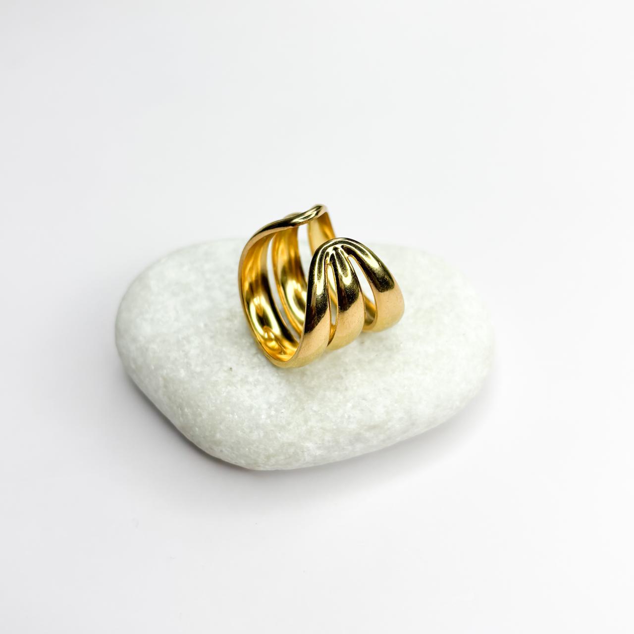 Triple Band Statement Ring