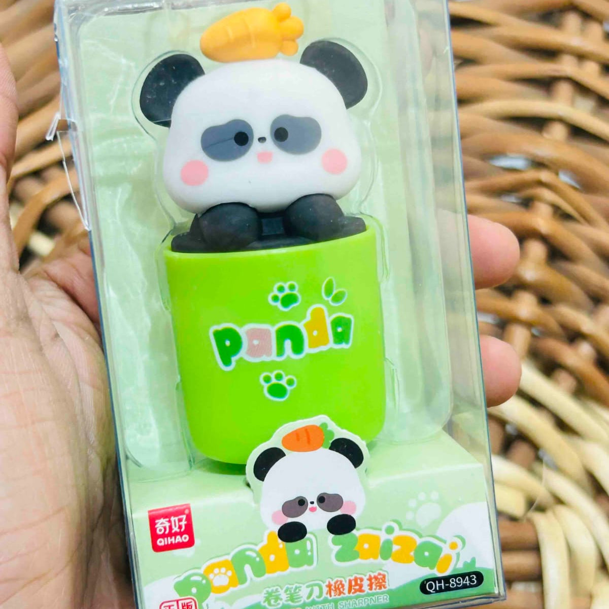 Panda Eraser With Sharpener