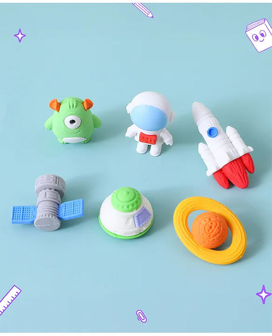 6 Pcs Eraser Set