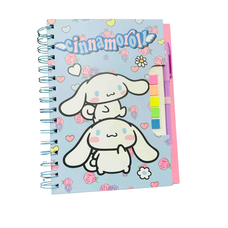 Spiral Sanrio Diary With Pen & Sticky Notes A5