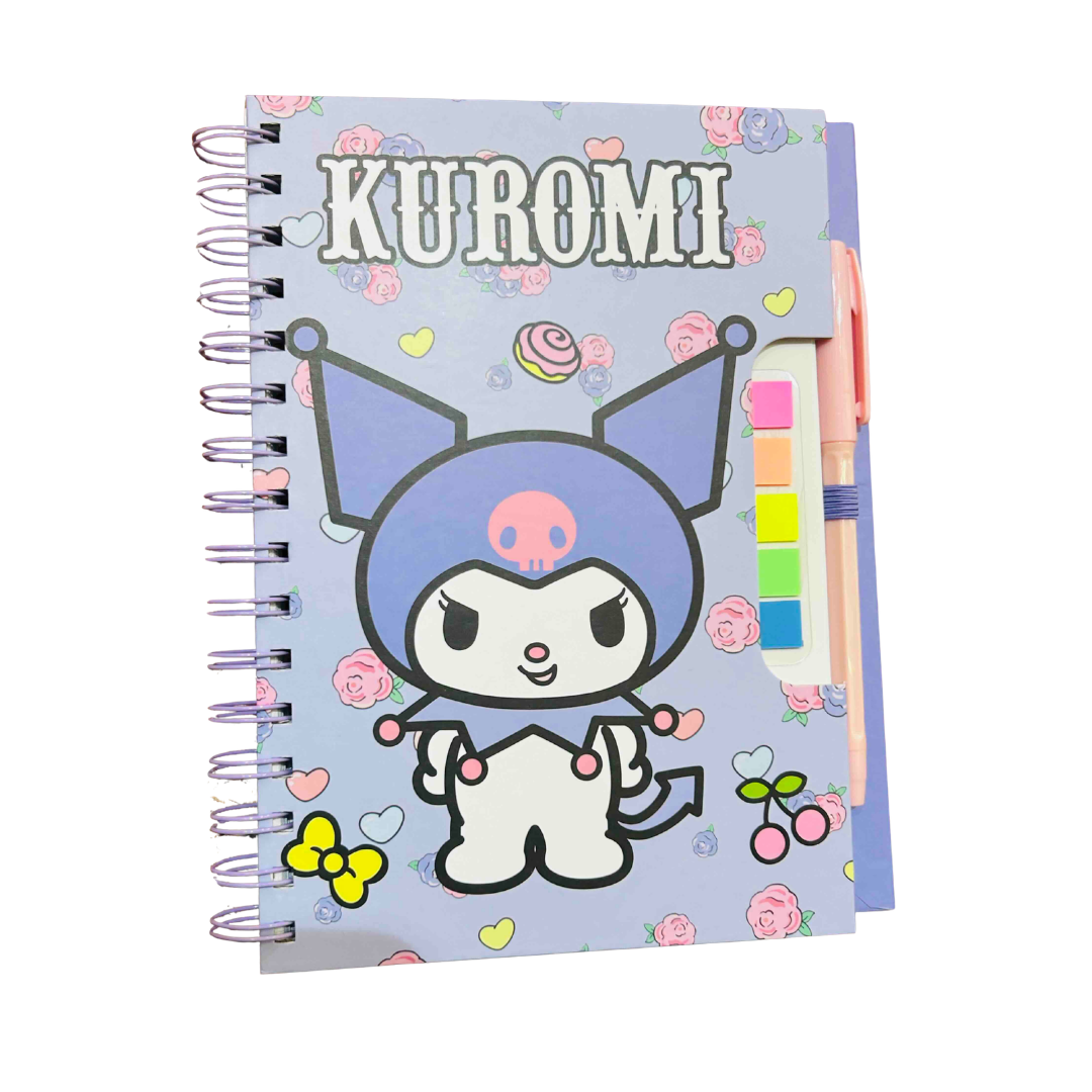 Spiral Sanrio Diary With Pen & Sticky Notes A5