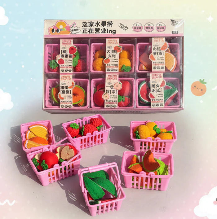 Fruits Basket Eraser Set