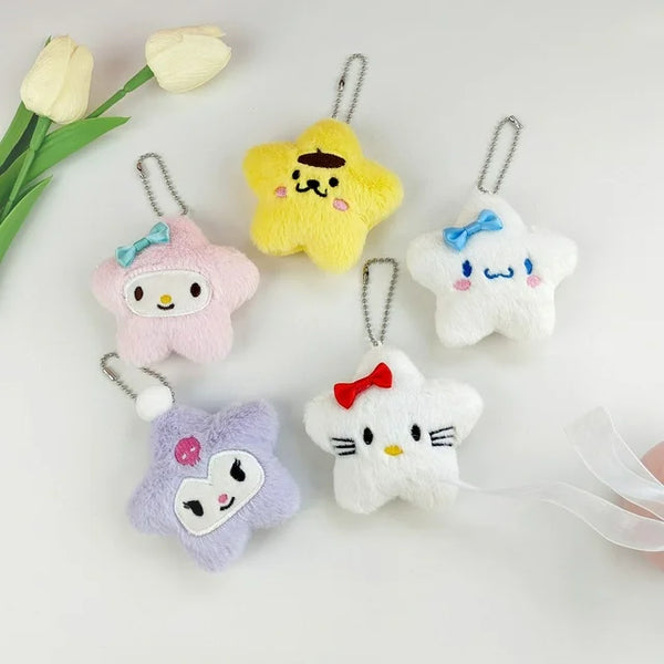 Mini Star Sanrio Plush Keychain