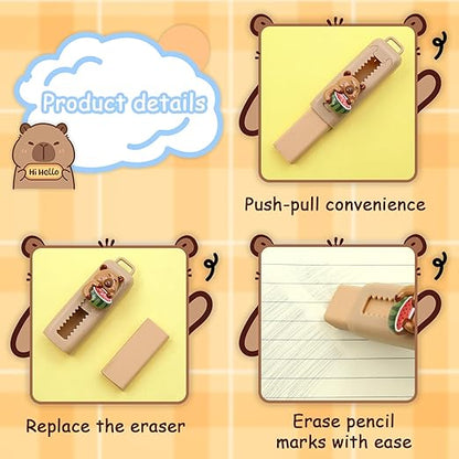 Capybara Pull push eraser