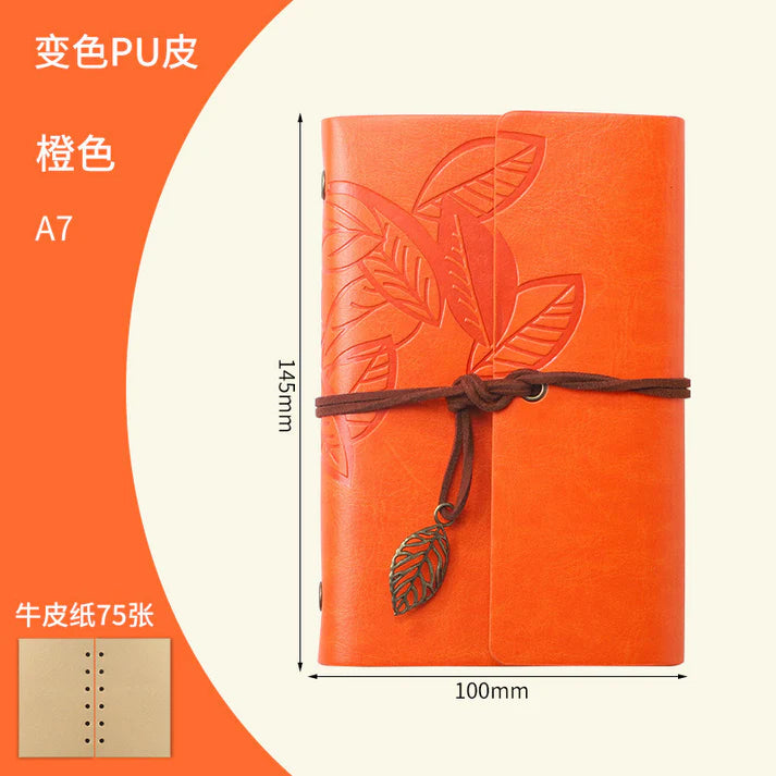 Leather Leaf Diary