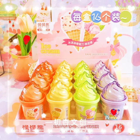 Ice Cream Eraser With Sharpener
