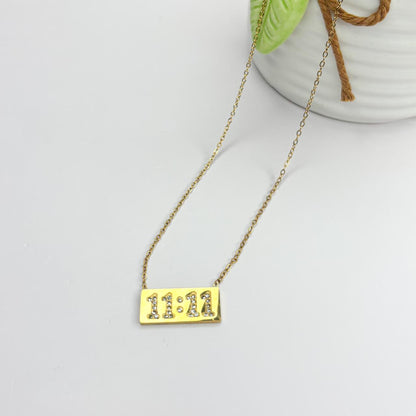 11:11 Wish Necklace with Stones