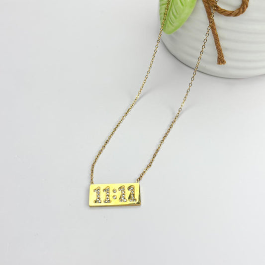 11:11 Wish Necklace with Stones