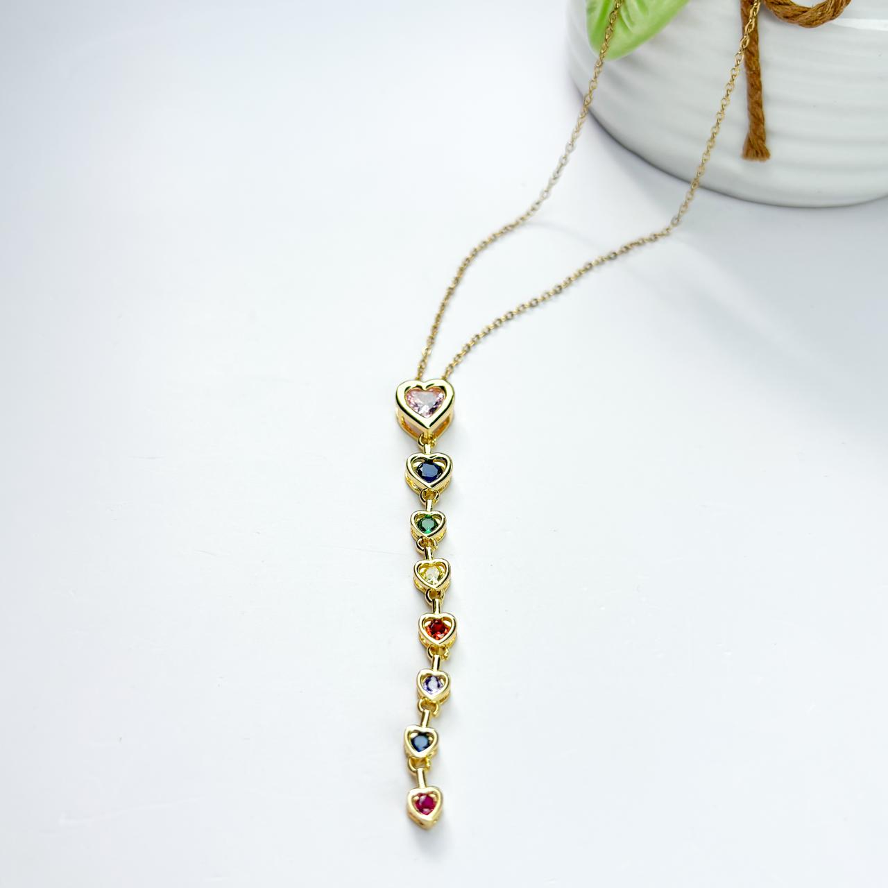 Aura Multi Color Stone Necklace