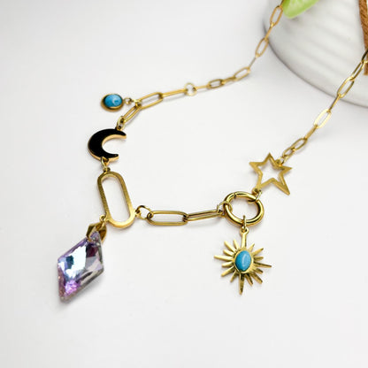 Coastal Cosmos Charm Necklace