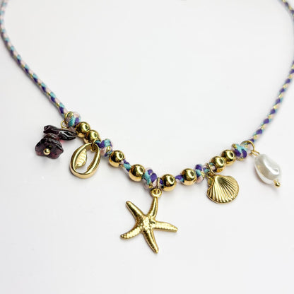 Wavewoven Thread Charm Necklace