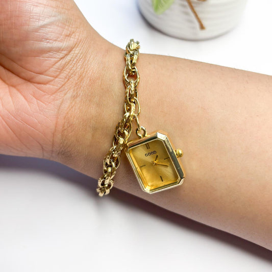 Chain Bracelet with Hanging Watch