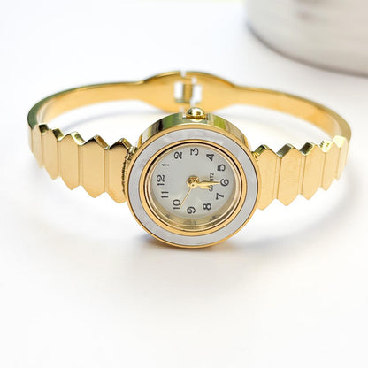 Golden Facet Bangle Watch