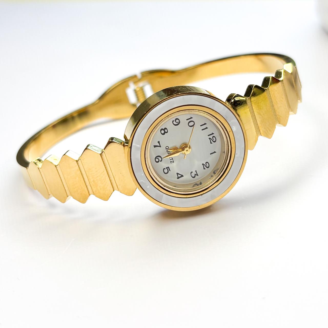 Golden Facet Bangle Watch