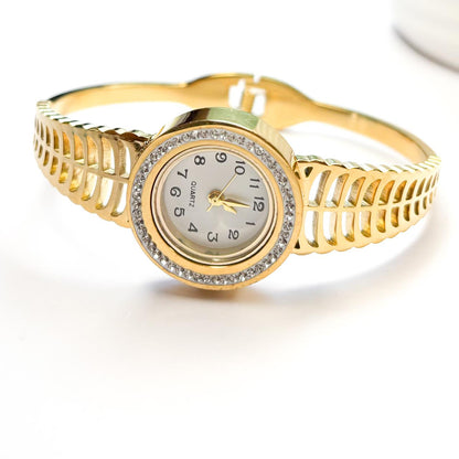 Golden Vine Weave Bangle Watch