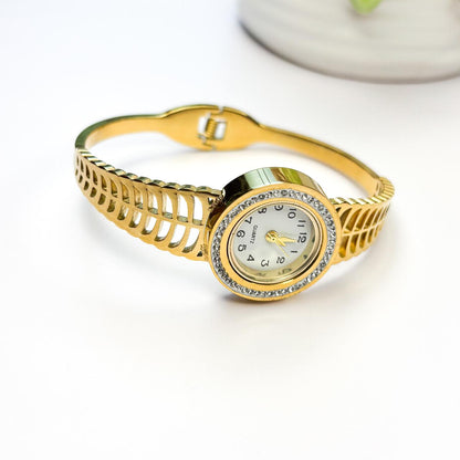 Golden Vine Weave Bangle Watch