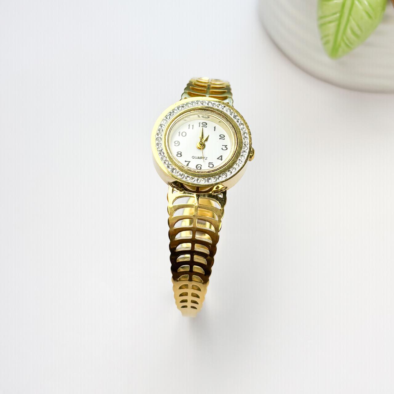 Golden Vine Weave Bangle Watch