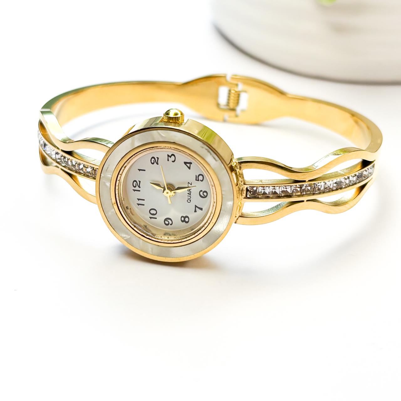 Tidecrest Gold Bangle Watch