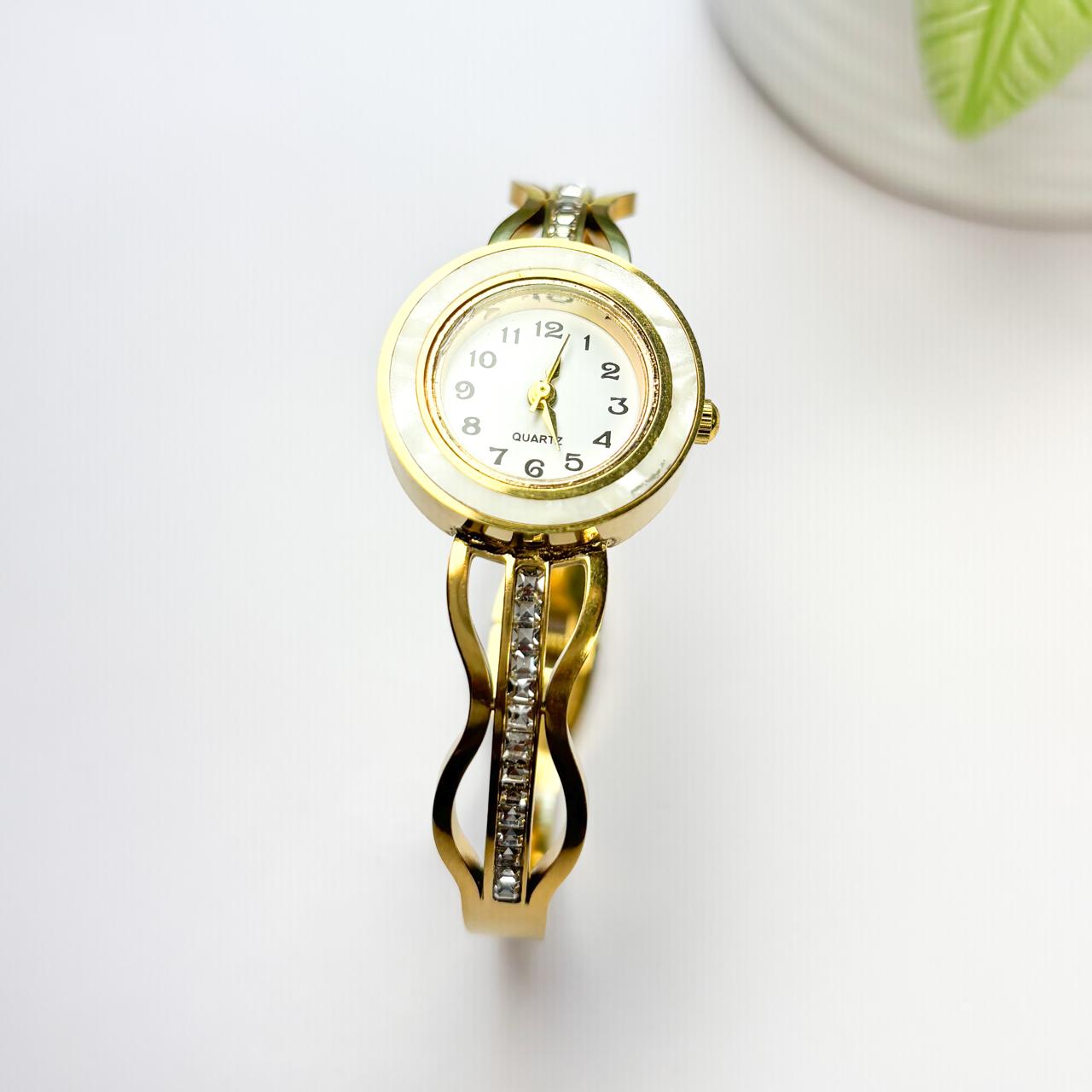 Tidecrest Gold Bangle Watch