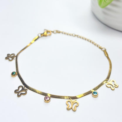 Multi-Stone Butterfly Bracelet