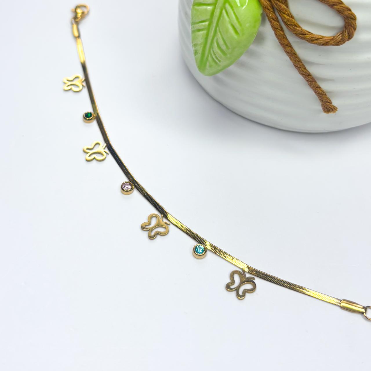 Multi-Stone Butterfly Bracelet