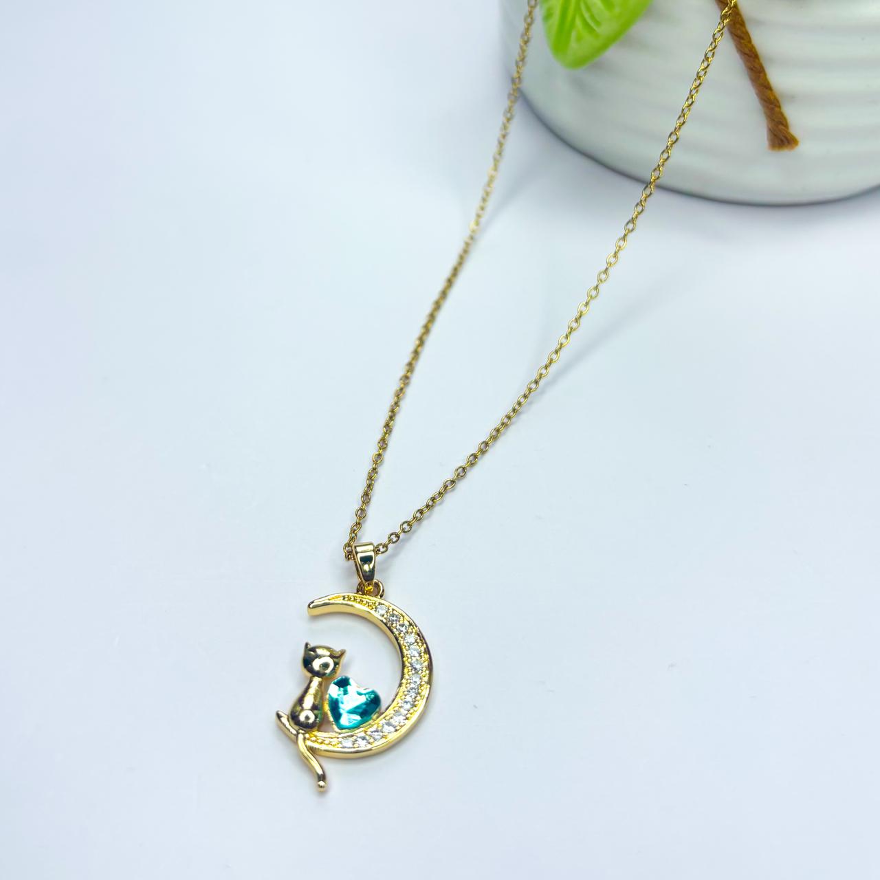 Moonlit Cat Necklace