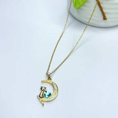 Moonlit Cat Necklace