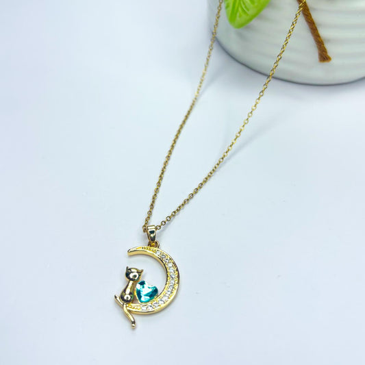 Moonlit Cat Necklace