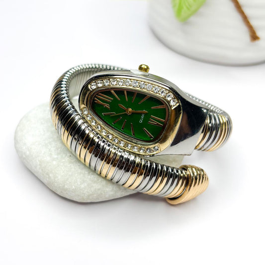 Serpenti Snake Watch Dual-Tone (Green Dial)