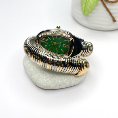 Serpenti Snake Watch Dual-Tone (Green Dial)