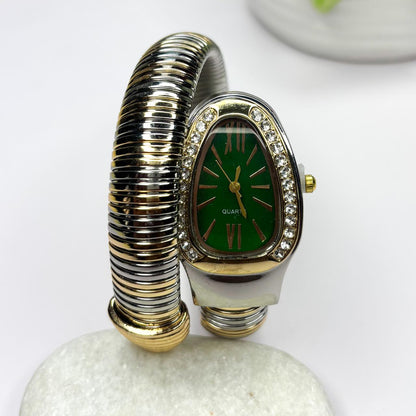 Serpenti Snake Watch Dual-Tone (Green Dial)