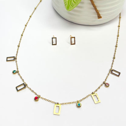 Prism Frame Necklace Set