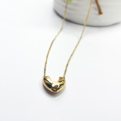 Golden V-Heart Necklace