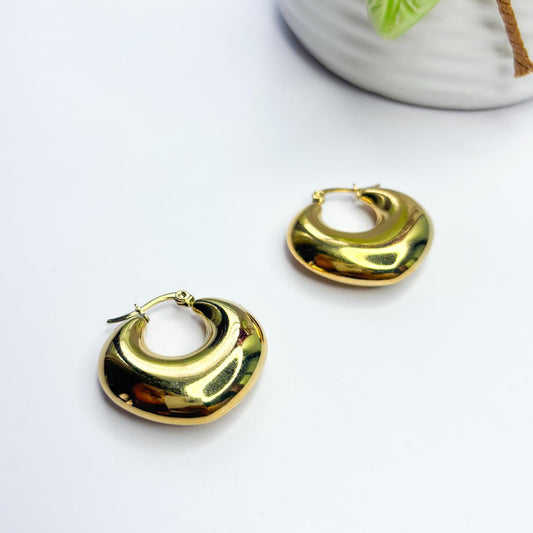 Golden Halo Hoop Earrings