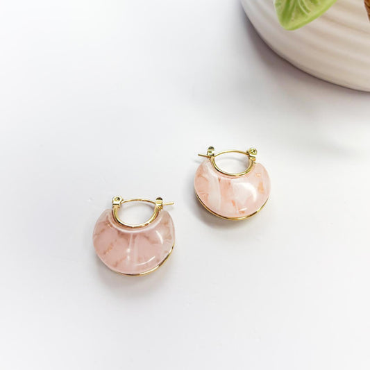 Blush Halo Hoop Earrings