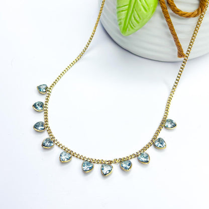 Crystal Hearts Necklace