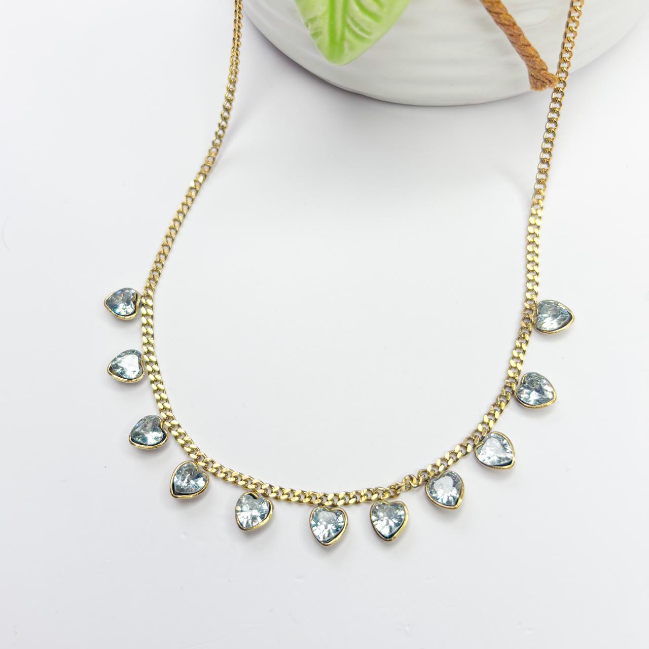 Crystal Hearts Necklace